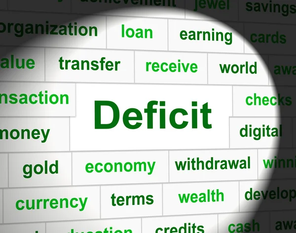 Debts Deficit Means Financial Obligation And Arrears — Stock Photo, Image