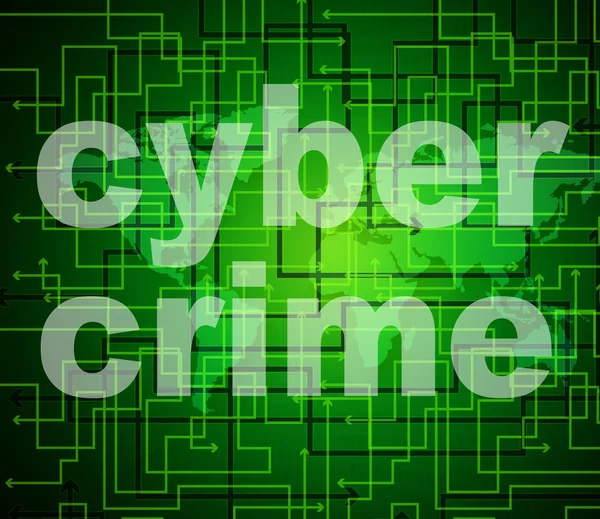 Cyber Crime Means World Wide Web And Criminal — Stock Photo, Image