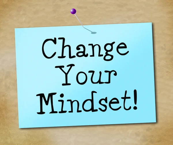 Change Your Mindset Represents Think About It And Reflect — Stock Photo, Image