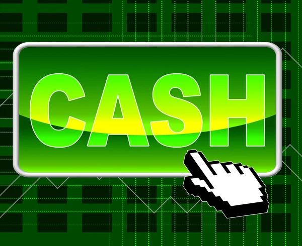 Cash-Taste bedeutet World Wide Web und Netzwerk — Stockfoto