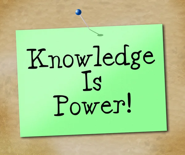 Knowledge Is Power Shows University Educate And Learn — Stock Photo, Image