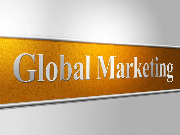 Global Marketing Represents Selling Earth And Worldly — Stock Photo, Image