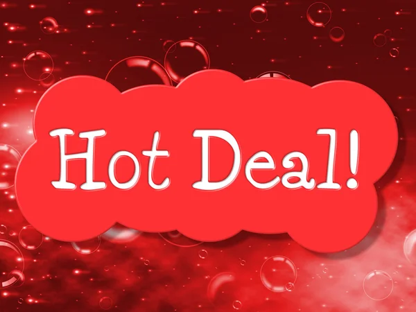 Hot Deal Indicates Cheap Discounted And Bargain — Stock Photo, Image