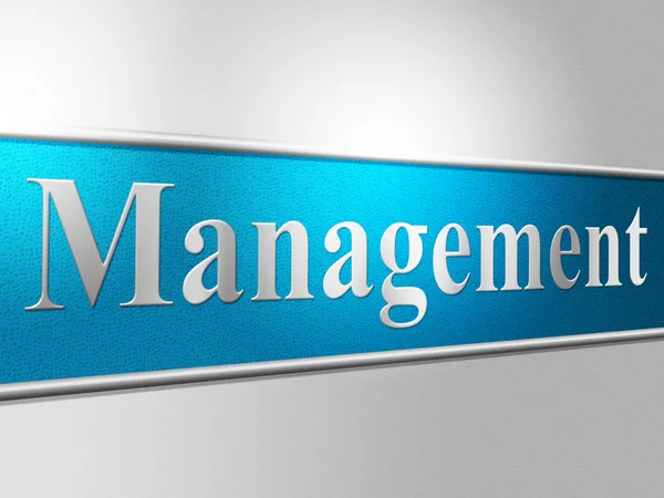Management Management zeigt Hauptorganisation und Direktion an — Stockfoto