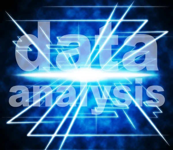Data Analysis Shows Analyzing Bytes And Facts — Stock Photo, Image