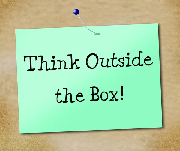 Think Outside Box Represents Change Differently And Ideas — Stock Photo, Image