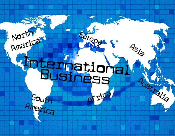 Biznes pokazuje międzynarodowy na całym świecie i korporacyjnych — Zdjęcie stockowe
