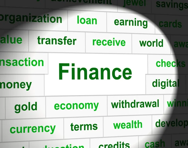 Economy Finance Means Earnings Accounting And Investment — Stock Photo, Image