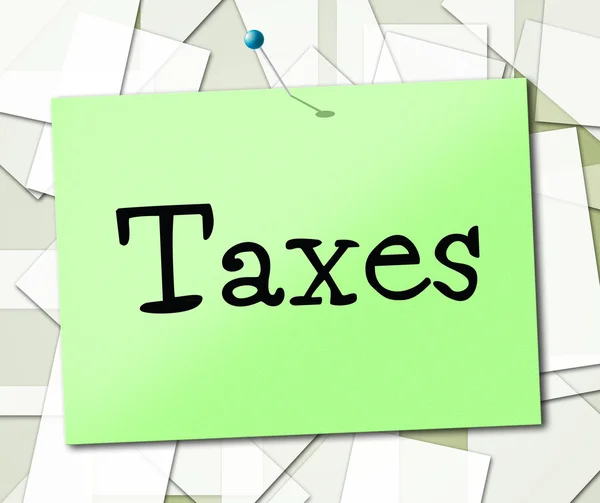Impuestos de Señal Representa Impuestos de Visualización y Publicidad — Foto de Stock