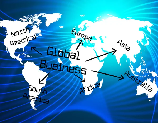 Global Business Represents Commerce Biz And Trade — Stock Photo, Image