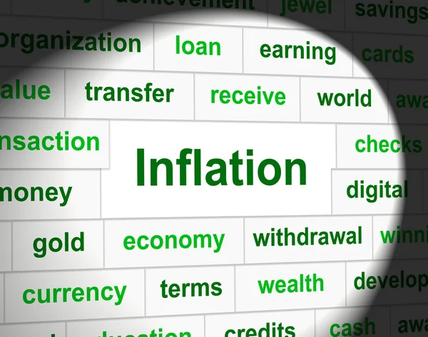 Finance Inflation Represents Economic Profit And Increase — Stock Photo, Image
