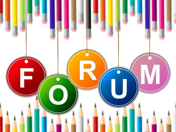 Forums Forum Represents Social Media And Chat — Stock Photo, Image