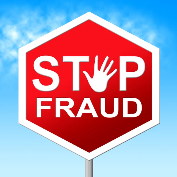 Stop Fraud Means Rip Off And Con — Stock Photo, Image