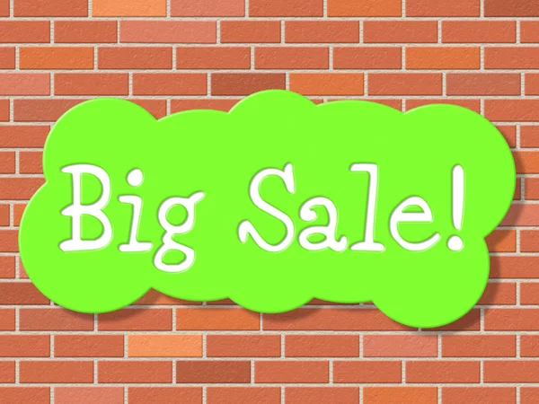 Big Sale Represents Savings Promotional And Save — Stock Photo, Image