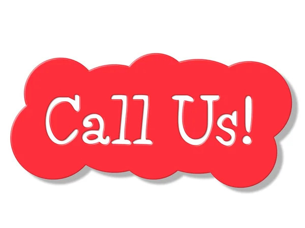 Call Us представляє розмову спілкування та мережу — стокове фото