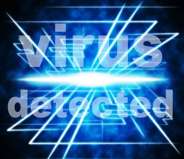 Detected Virus Indicates Found Threat And Discovered — Stock Photo, Image