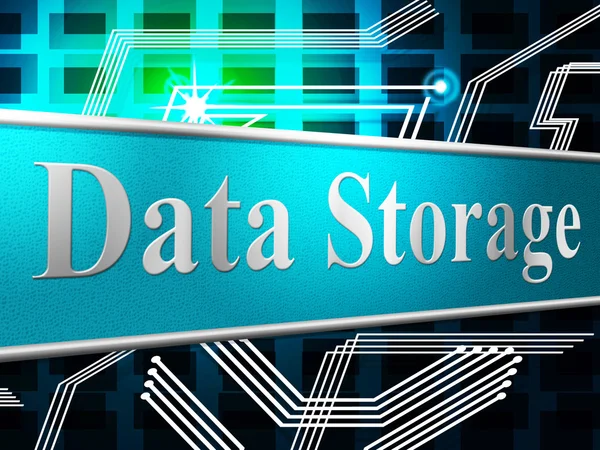 Data Storage Shows Hard Drive And Computer — Stock Photo, Image