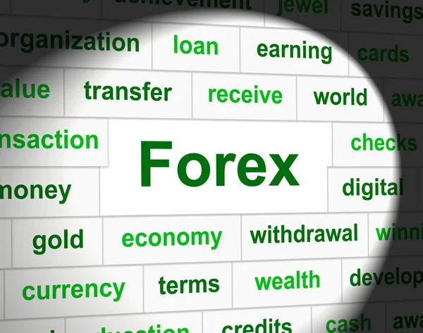 Devise Forex indique le taux de change et étranger — Photo