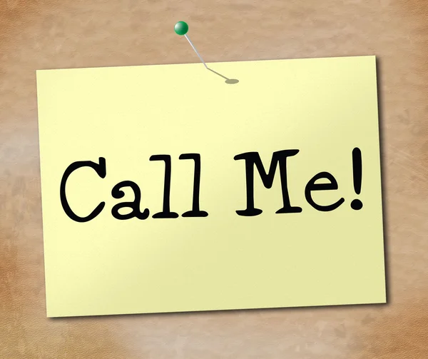 Call Me вводить телефонний знак і дисплей — стокове фото