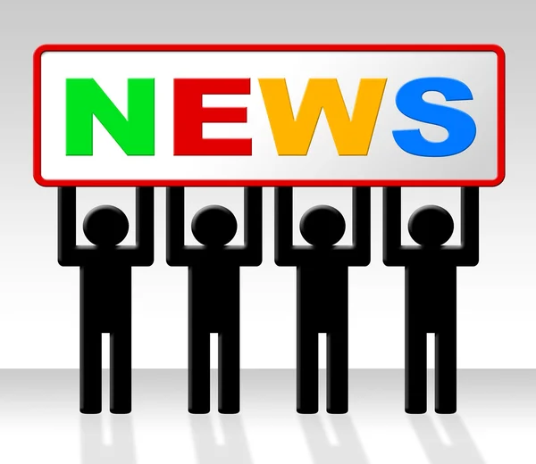 Medios Noticias Representa Periodismo Periódicos e Información —  Fotos de Stock