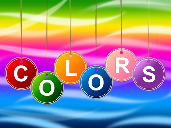 Farben Farbe repräsentiert gemalte Farben und bunte — Stockfoto
