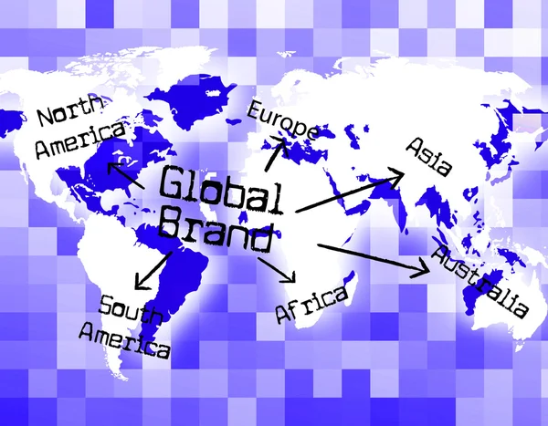 Global Brand означає фірмовий стиль і бренд — стокове фото