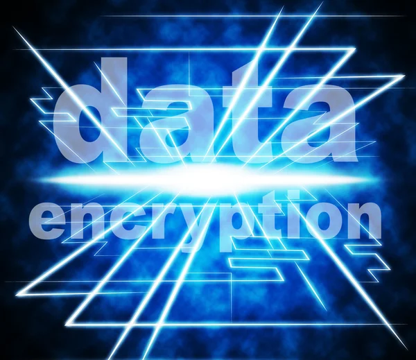 Data Encryption Means Information Privacy And Private — Stock Photo, Image