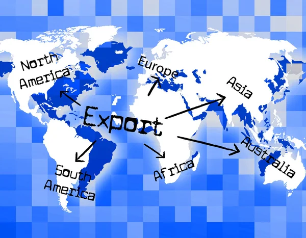 Мировой экспорт означает торговлю экспортом и экспортом — стоковое фото