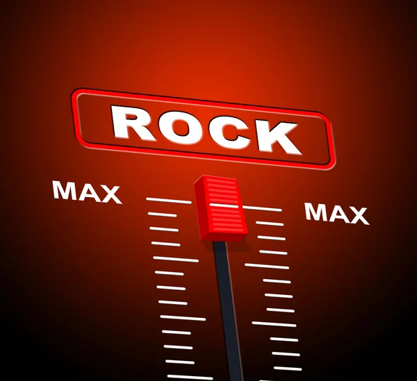 Rock and roll wskazuje akustyczny dźwięk i audio — Zdjęcie stockowe