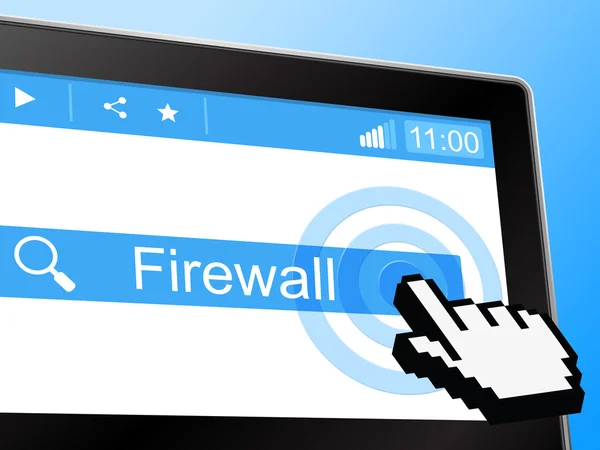 Firewall online mostra World Wide Web e Difesa — Foto Stock