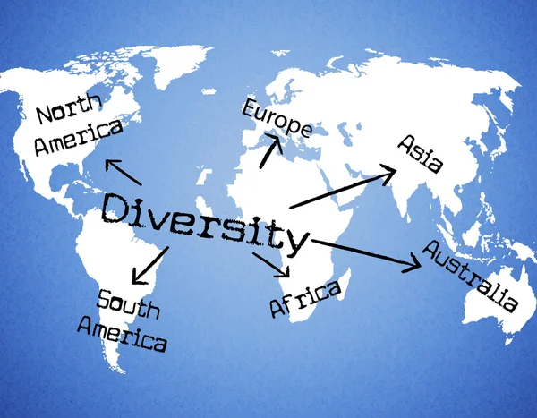 Diversidad mundial muestra bolsa mixta y gama — Foto de Stock