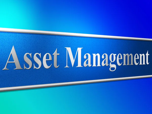 Asset Management Means Business Assets And Administration — Stock Photo, Image
