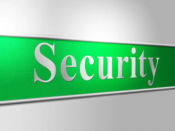 Security Secure Represents Protect Encrypt And Protected — Stock Photo, Image