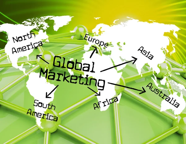 Global marketing toont globalisering verkoop en aarde — Stockfoto