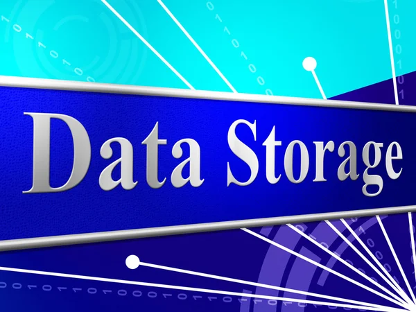 Data Storage Means Hard Drive And Archive — Stock Photo, Image