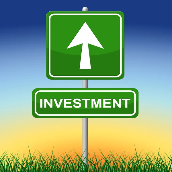 Tasarruf ve yatırım tasarlamak yatırım işareti temsil eder — Stok fotoğraf