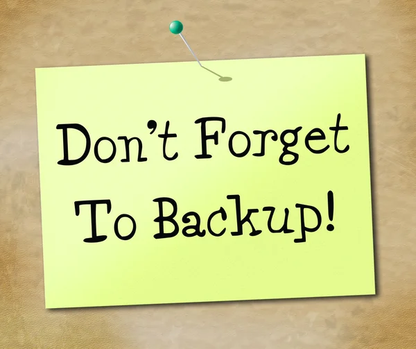 Backup Data Shows File Transfer And Archives — Stock Photo, Image