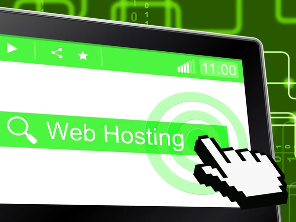 Webhosting betekent server webhost en www — Stockfoto