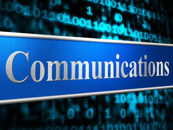 Le réseau de communication montre les communications mondiales et la communication — Photo