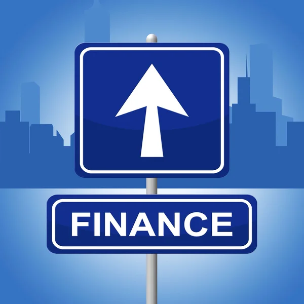 Finance Sign Represents Trading Investment And Arrows — Stock Photo, Image