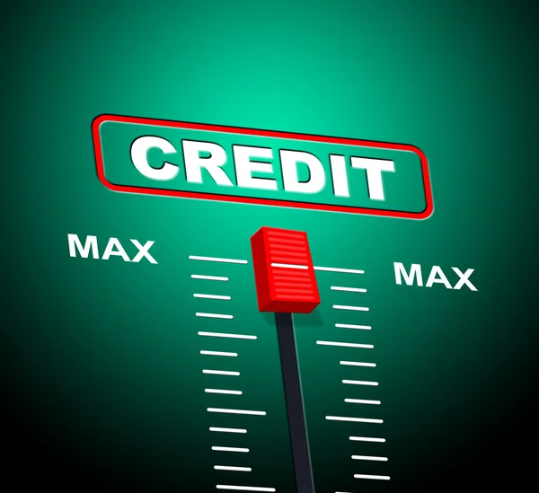 Max Credit Means Debit Card And Bankcard — Stock Photo, Image