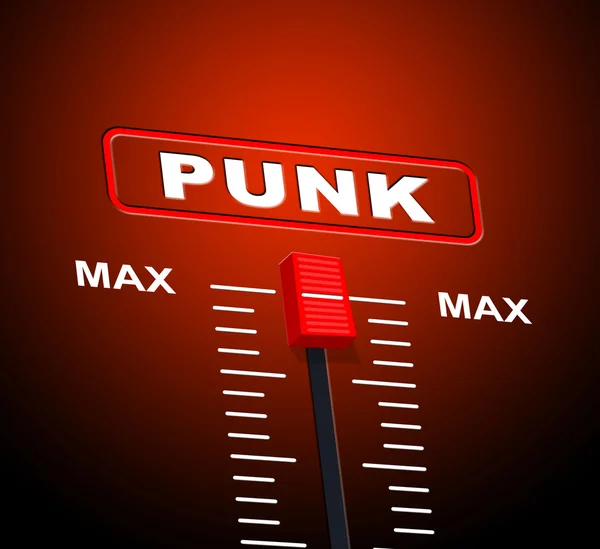 Punk Music Means Track Remix And Frequency — Stock Photo, Image