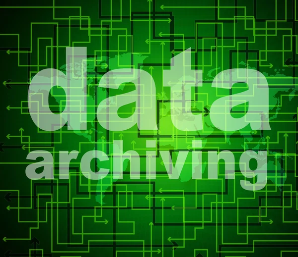 Data Archiving Shows Library Catalog And Backup — Stock Photo, Image