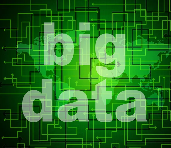 Big Data indica la red y la web mundial —  Fotos de Stock