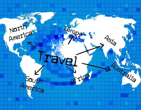 Reisen weltweit repräsentieren bereiste Erde und Globalisierung — Stockfoto