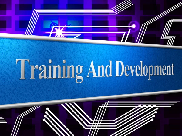Training And Development Represents Learning Buildout And Webinar — Stock Photo, Image