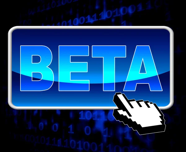 Beta Button Means World Wide Web And Versions — Stock Photo, Image