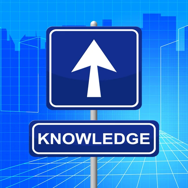 Knowledge Sign Represents Answer Inform And Pointing — Stock Photo, Image