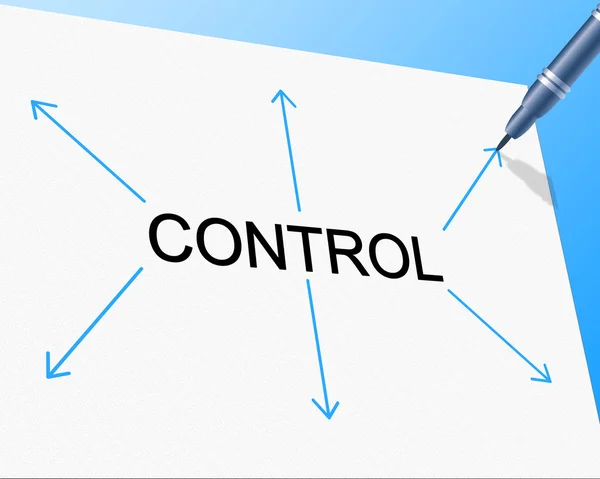 Control Controlling Means Directors Head And Authority — Stock Photo, Image