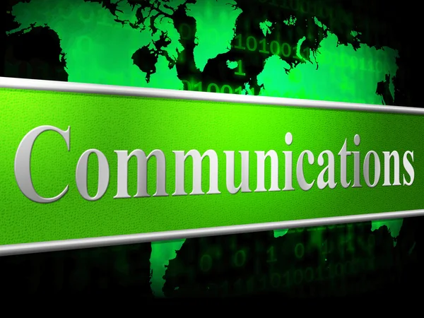Computer di comunicazione Indica comunicazioni globali e chat — Foto Stock